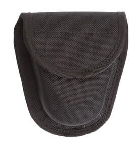 Elite Survival Systems DuraTek Molded Single Handcuff Pouch is made of black ballistic nylon material